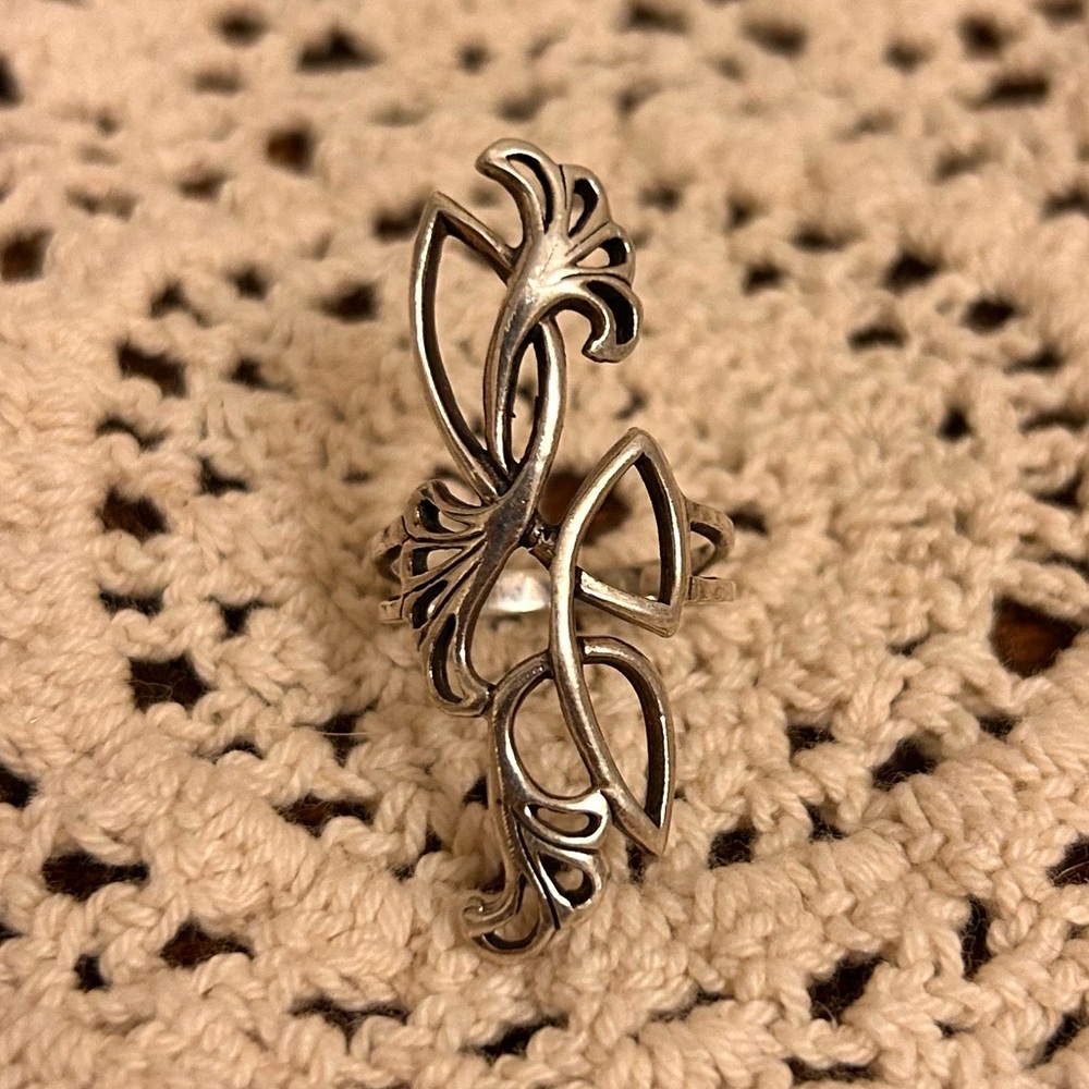 Floral Leaf Design 925 Ring